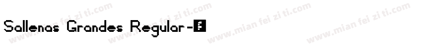 Sallenas Grandes Regular字体转换